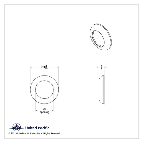 Chrome Twist-On Light Bezel For 2" Round Light Grommet Chrome Twist-On Light Bezel For 2" Round Light Grommet