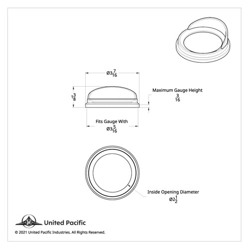 Pyrometer Gauge Bezel With Visor For Kenworth/Peterbilt - Classic Design Pyrometer Gauge Bezel With Visor For Kenworth/Peterbilt - Classic Design