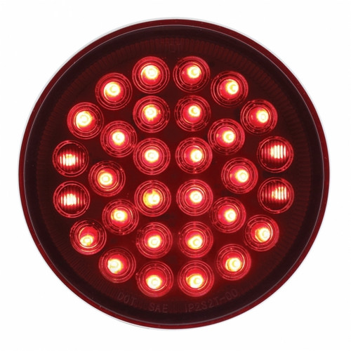 30 LED 4" Round Light (Stop, Turn & Tail) - Red LED/Red Lens (Bulk) 30 LED 4" Round Light (Stop, Turn & Tail) - Red LED/Red Lens (Bulk)