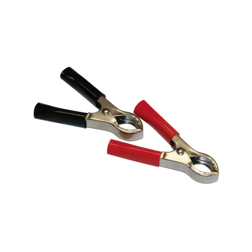 50 Amp Clamps w/ Vinyl Handles 1Red/1Black 1 Set. 50 Amp Clamps w/ Vinyl Handles 1Red/1Black 1 Set.