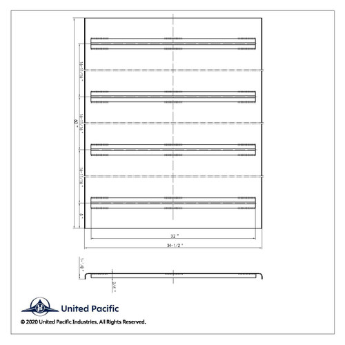 60" L X 34-1/2" W Aluminum Diamond Deck Plate 60" L X 34-1/2" W Aluminum Diamond Deck Plate