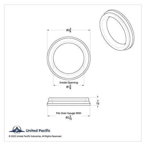 Chrome Steel Small Gauge Bezel For 2005 & Older Kenworth And Peterbilt Chrome Steel Small Gauge Bezel For 2005 & Older Kenworth And Peterbilt