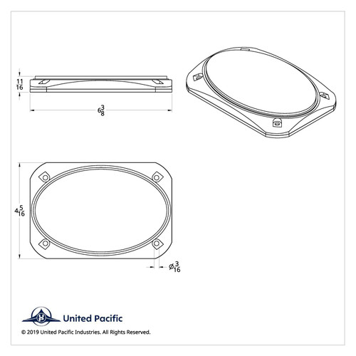 Chrome 6-3/8" X 4-5/16" Speaker Covers For Various Peterbilt Models (Pair) Chrome 6-3/8" X 4-5/16" Speaker Covers For Various Peterbilt Models (Pair)