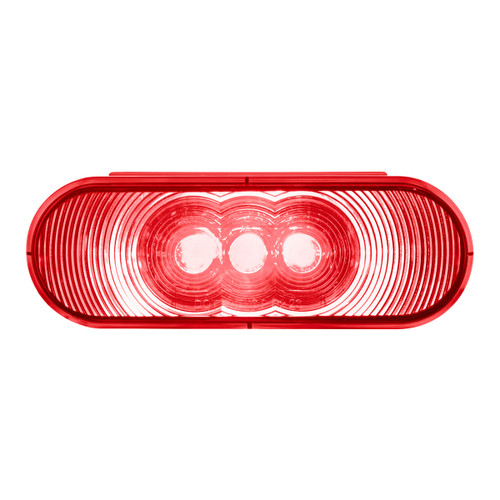 3 LED 6" Oval Light (Stop, Turn, & Tail)- Red LED/Red Lens 3 LED 6" Oval Light (Stop, Turn, & Tail)- Red LED/Red Lens