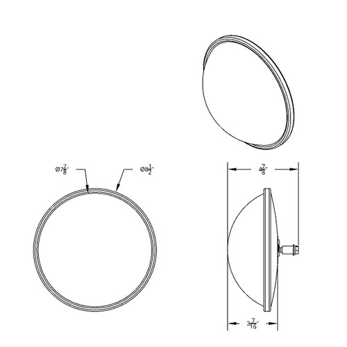 8-1/2" 430 Stainless Steel Full Dome Convex Mirror 8-1/2" 430 Stainless Steel Full Dome Convex Mirror