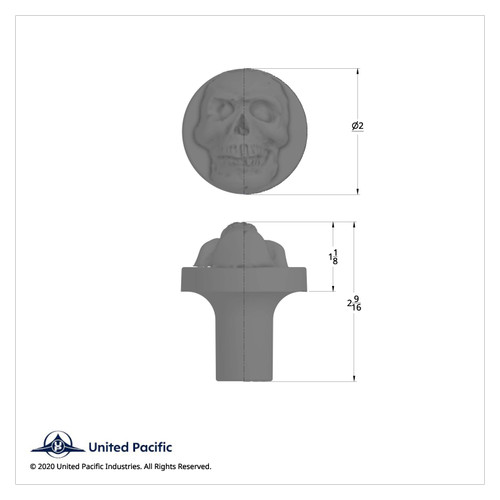 Skull Air Valve Knob - Pearl White Skull Air Valve Knob - Pearl White