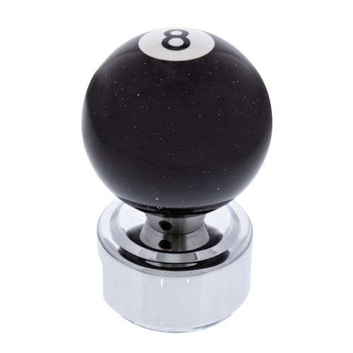 Number 8 Pool Ball Gearshift Knob With Glitter For 13/15/18 Speed Eaton Style Shifters Number 8 Pool Ball Gearshift Knob With Glitter For 13/15/18 Speed Eaton Style Shifters