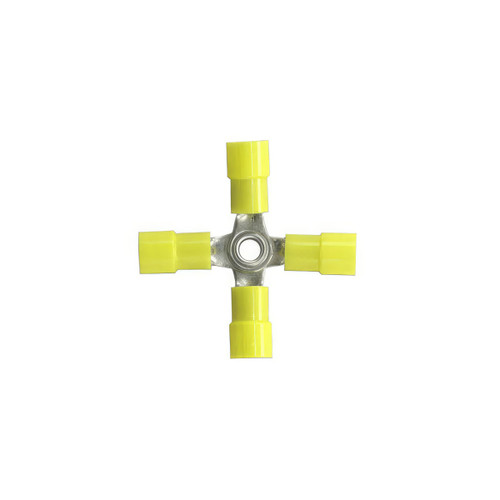22-18 AWG 4-Way (X) Vinyl Connector (4-Pack) 22-18 AWG 4-Way (X) Vinyl Connector (4-Pack)