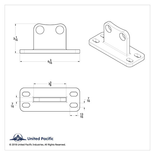 Stainless Straight Exhaust Bracket For Peterbilt 359/379 Stainless Straight Exhaust Bracket For Peterbilt 359/379