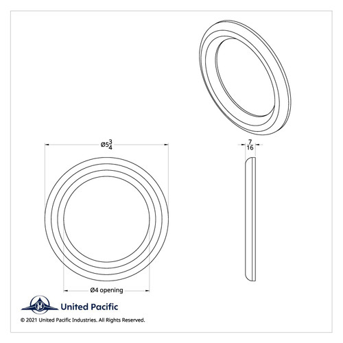 Chrome Twist-On Light Bezel For 4" Round Light Grommet Chrome Twist-On Light Bezel For 4" Round Light Grommet