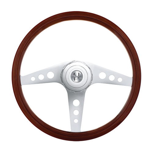 18" GT Style Wood Steering Wheel With Hub & Horn Button Kit For Peterbilt (2003+) & Kenworth (2003+) 18" GT Style Wood Steering Wheel With Hub & Horn Button Kit For Peterbilt (2003+) & Kenworth (2003+)