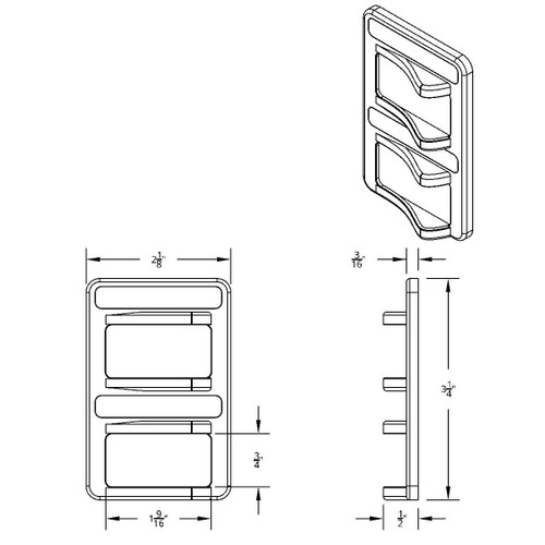 Chrome Rocker Switch Cover For Peterbilt 579 (2012-2019) & 567 (2014-2019)- 2 Switches Chrome Rocker Switch Cover For Peterbilt 579 (2012-2019) & 567 (2014-2019)- 2 Switches