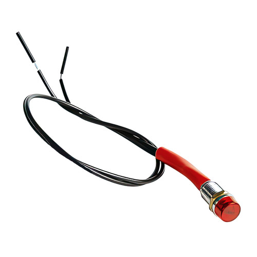 Red Mini Warning Light 16 Amp 12V 1/4" Panel Mount w/Leads 1 Pc. Red Mini Warning Light 16 Amp 12V 1/4" Panel Mount w/Leads 1 Pc.