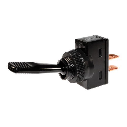 Black Non-Illum Toggle 20 Amp 12V S.P.S.T. Momentary On/Off 1 Pc. Black Non-Illum Toggle 20 Amp 12V S.P.S.T. Momentary On/Off 1 Pc.