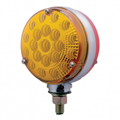42 LED Reflector Double Face Turn Signal Light - Amber & Red LED/Amber & Red Lens
