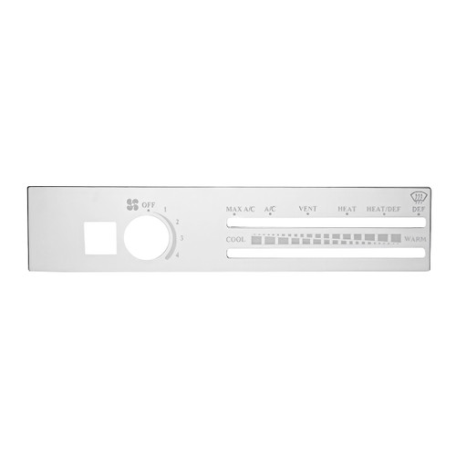 Stainless A/C Control Plate With Recirculate Opening For Freightliner Stainless A/C Control Plate With Recirculate Opening For Freightliner