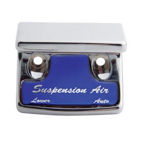 Chrome Plastic Suspension Air Switch Guard With Glossy Sticker For 1990-2010 Freightliner Classic-Blue Chrome Plastic Suspension Air Switch Guard With Glossy Sticker For 1990-2010 Freightliner Classic-Blue