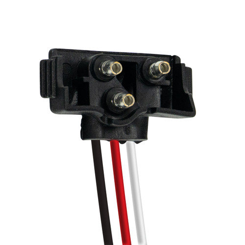 3 Wire Pigtail With 3 Prong Right Angle Plug - 12" Lead (Bulk)