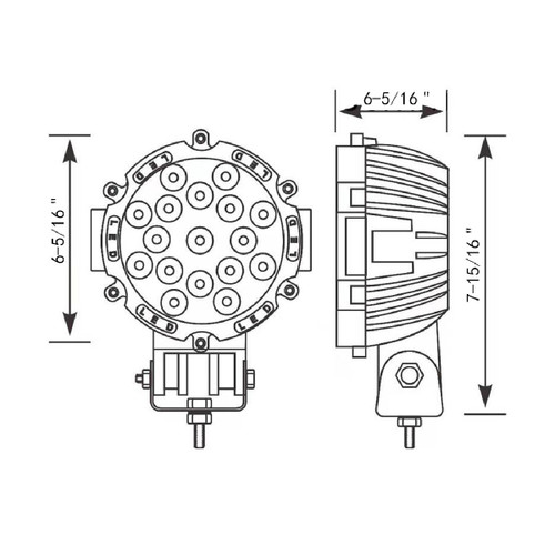 17 High Power LED 7" Spot/Off Road Light 17 High Power LED 7" Spot/Off Road Light