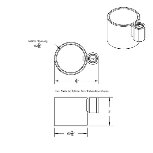 Heavy Duty Steel Blue King Pin Lock For 2" Diameter Kingpin Heavy Duty Steel Blue King Pin Lock For 2" Diameter Kingpin