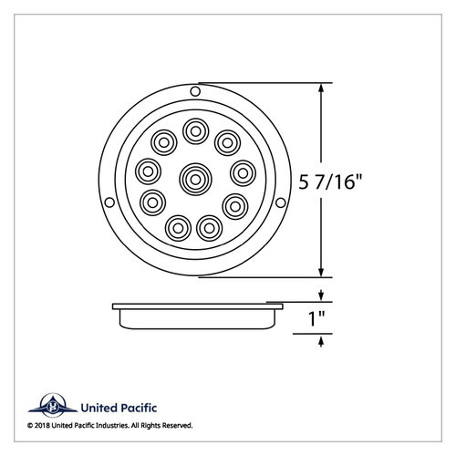 10 LED 4" Round Reflex Flange Mount Light (Stop, Turn & Tail) - Red LED/Red Lens 10 LED 4" Round Reflex Flange Mount Light (Stop, Turn & Tail) - Red LED/Red Lens