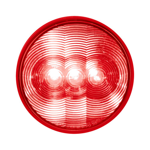 3 LED 4" Round Light (Stop, Turn, & Tail)-Red LED/Red Lens 3 LED 4" Round Light (Stop, Turn, & Tail)-Red LED/Red Lens