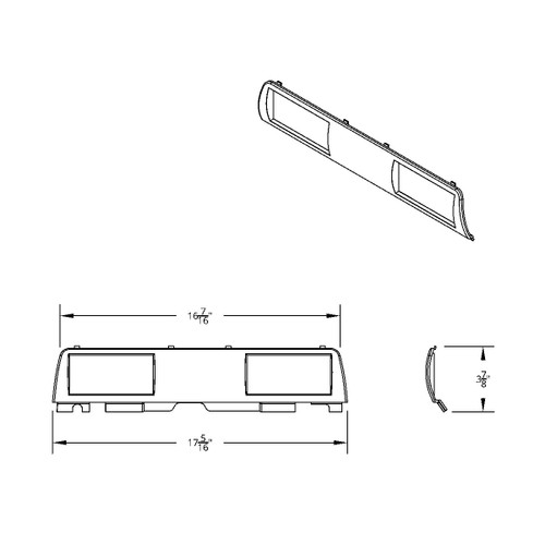 Chrome Passenger A/C Vent Trim For 2014-2022 Kenworth T680/T880 Chrome Passenger A/C Vent Trim For 2014-2022 Kenworth T680/T880