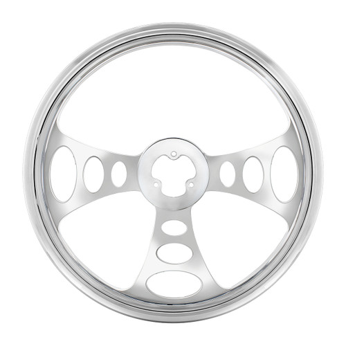 18" Chrome Aluminum "Chopper" Style Steering Wheel 18" Chrome Aluminum "Chopper" Style Steering Wheel