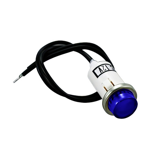 16 Amp 12V Blue Warning Light w/ 1/2" Panel Mount and Leads, 1 Pc. 16 Amp 12V Blue Warning Light w/ 1/2" Panel Mount and Leads, 1 Pc.