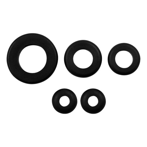 21/32", 7/8",1",1 3/8" Mounting Holes Black Vinyl Grommets (5-Pack) 21/32", 7/8",1",1 3/8" Mounting Holes Black Vinyl Grommets (5-Pack)