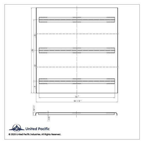 48" x 34-1/2" Aluminum Diamond Deck Plate 48" x 34-1/2" Aluminum Diamond Deck Plate