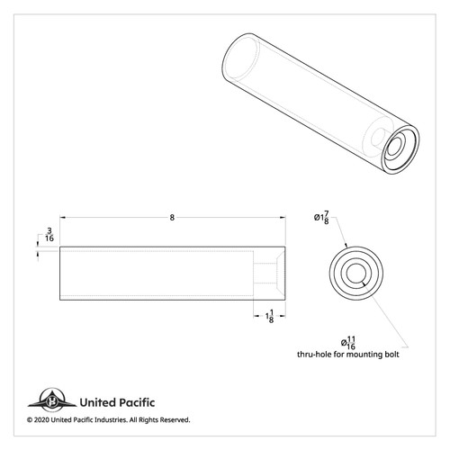 8" Quarter Fender Mounting Post 8" Quarter Fender Mounting Post