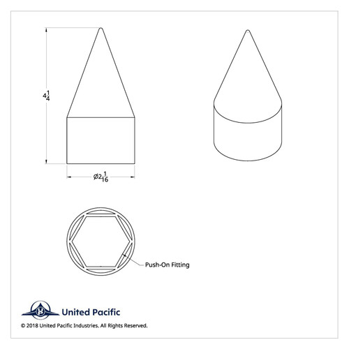 1-1/2" x 4-1/8" Chrome Plastic Spike Nut Covers - Push-On (10-Pack) 1-1/2" x 4-1/8" Chrome Plastic Spike Nut Covers - Push-On (10-Pack)