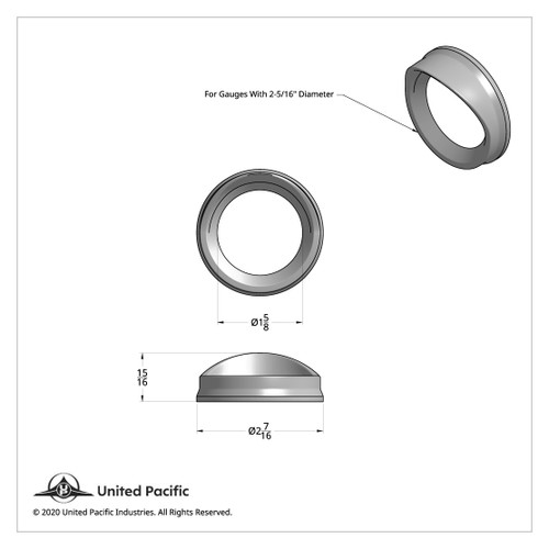 Small Gauge Bezel With Visor For Kenworth Small Gauge Bezel With Visor For Kenworth