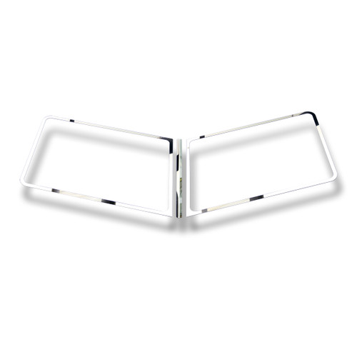 Stainless 3 PC. Windshield Trim For 1987+ Peterbilt 379/386/388/389 Stainless 3 PC. Windshield Trim For 1987+ Peterbilt 379/386/388/389