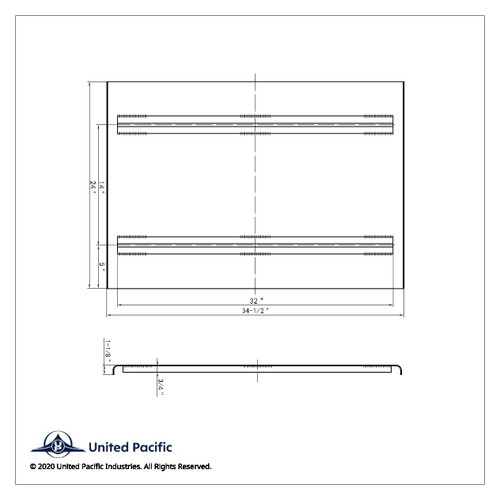 24" X 34-1/2" Aluminum Diamond Deck Plate 24" X 34-1/2" Aluminum Diamond Deck Plate