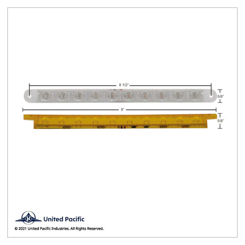 10 LED 9" Turn Signal Light Bar - Amber LED/Clear Lens 10 LED 9" Turn Signal Light Bar - Amber LED/Clear Lens