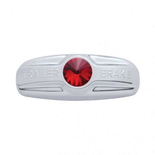 Trailer Brake Cover W/Crystal For Freightliner Century (1996-2011), Columbia (2001-2017) - Red Crystal Trailer Brake Cover W/Crystal For Freightliner Century (1996-2011), Columbia (2001-2017) - Red Crystal