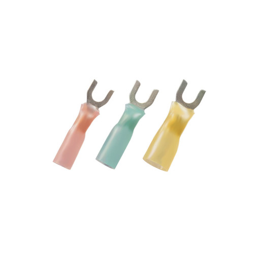 22-18 AWG #6 Stud CS Heat Shrink Spade Terminal - Red (10-Pack) 22-18 AWG #6 Stud CS Heat Shrink Spade Terminal - Red (10-Pack)