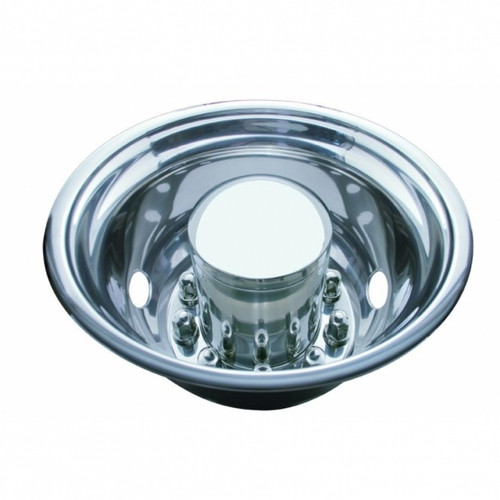 22-1/2" O.D. Stainless Rear Wheel Simulator Set - 2 Vent Hole, Hub Piloted 22-1/2" O.D. Stainless Rear Wheel Simulator Set - 2 Vent Hole, Hub Piloted