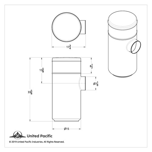 15" Stainless Steel Air Cleaner Housing for Peterbilt 15" Stainless Steel Air Cleaner Housing for Peterbilt