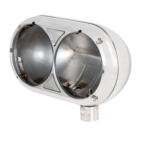 304 Stainless Dual Headlight Housing For Peterbilt 359 304 Stainless Dual Headlight Housing For Peterbilt 359