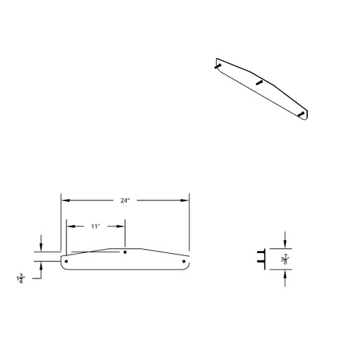 4" X 24" Chrome Kwopper Bottom Mud Flap Plate - Welded Stud (Card of 2) 4" X 24" Chrome Kwopper Bottom Mud Flap Plate - Welded Stud (Card of 2)