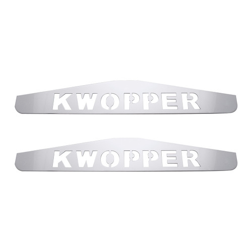 4" X 24" Chrome Kwopper Bottom Mud Flap Plate - Welded Stud