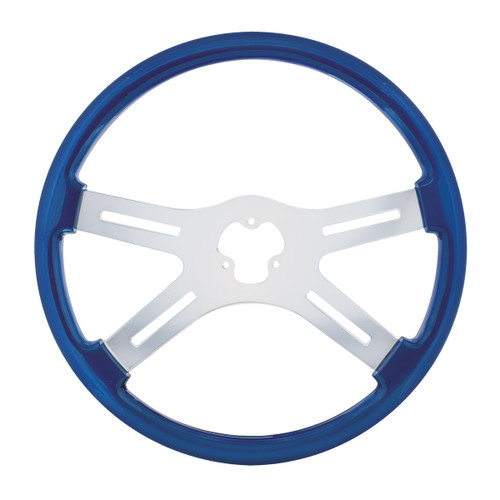 18" Color 4 Spoke Steering Wheel - Electric Blue 18" Color 4 Spoke Steering Wheel - Electric Blue