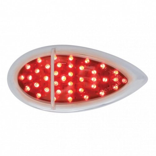 39 LED Flush Mount "Teardrop" Light (Stop, Turn & Tail) - Red LED/Chrome Lens 39 LED Flush Mount "Teardrop" Light (Stop, Turn & Tail) - Red LED/Chrome Lens