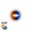 Double Fury 2 LED 3/4" Mini Clearance/Marker Light-Amber & Blue LED/Clear Lens