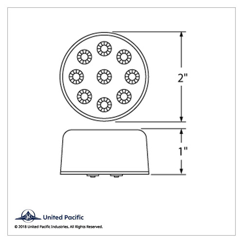 9 LED 2" Round Reflector Light (Clearance/Marker) - Amber LED/Amber Lens 9 LED 2" Round Reflector Light (Clearance/Marker) - Amber LED/Amber Lens