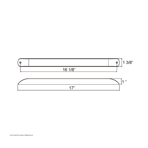 11 LED 17" Light Bar Only (Stop, Turn & Tail) - Red LED/Red Lens (Bulk)
