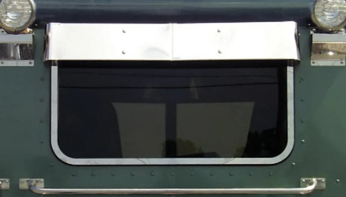 Chrome Rear Window Drop Visor - Sleeper & Day Cab Semi Trucks